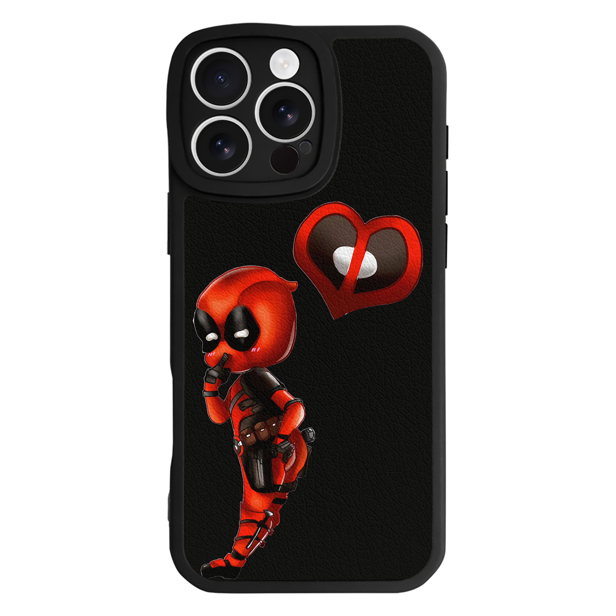 （画像用） Deadpool デッドプール 【iPhone 16シリーズ対応】シリコンスマホケース（レザー調） 材質：シリコン